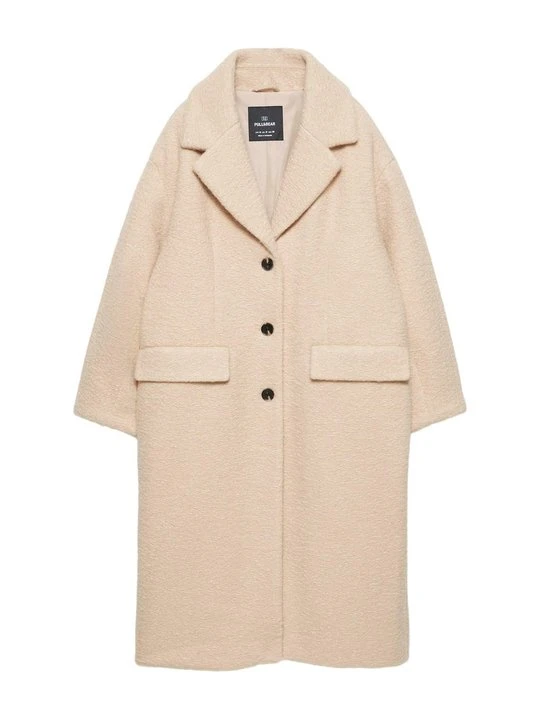 Zdjęcie produktu Klasyczny płaszcz PULL&BEAR beżowy