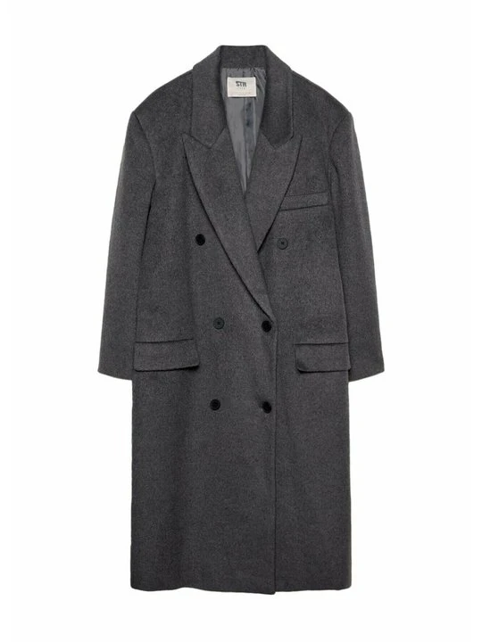 Zdjęcie produktu Klasyczny płaszcz Stradivarius ciemnoszary