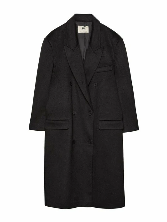Zdjęcie produktu Klasyczny płaszcz Stradivarius czarny