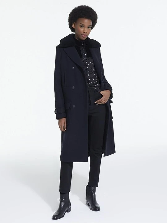 Zdjęcie produktu Klasyczny płaszcz The Kooples niebieski