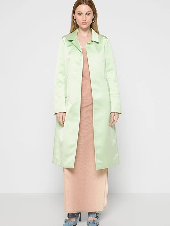 Zdjęcie produktu Klasyczny płaszcz Tory Burch miętowy