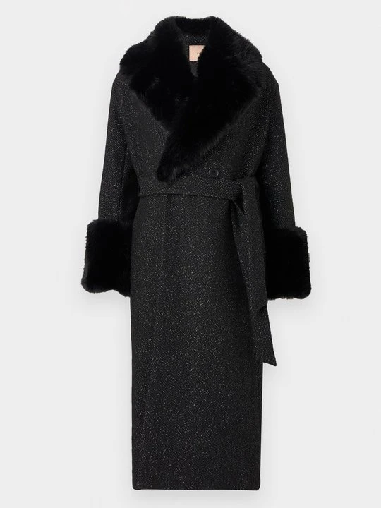 Zdjęcie produktu Klasyczny płaszcz TWINSET czarny