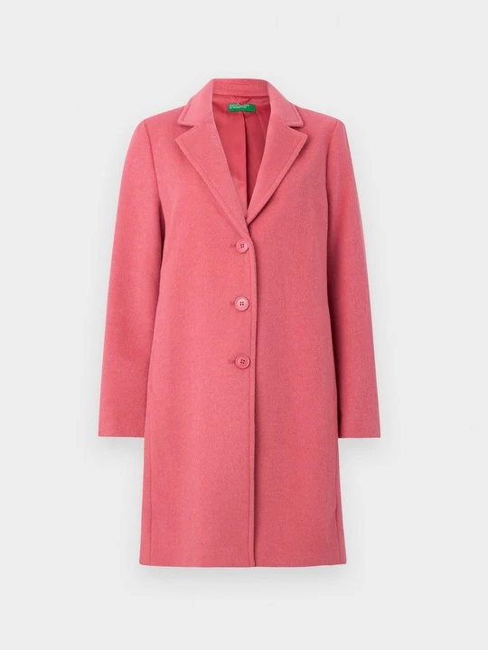 Zdjęcie produktu Klasyczny płaszcz United Colors Of Benetton różowy