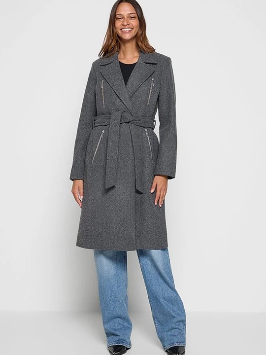 Zdjęcie produktu Klasyczny płaszcz Vero Moda ciemnoszary