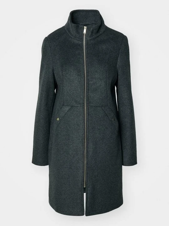Zdjęcie produktu Klasyczny płaszcz Vero Moda ciemnoszary melanż
