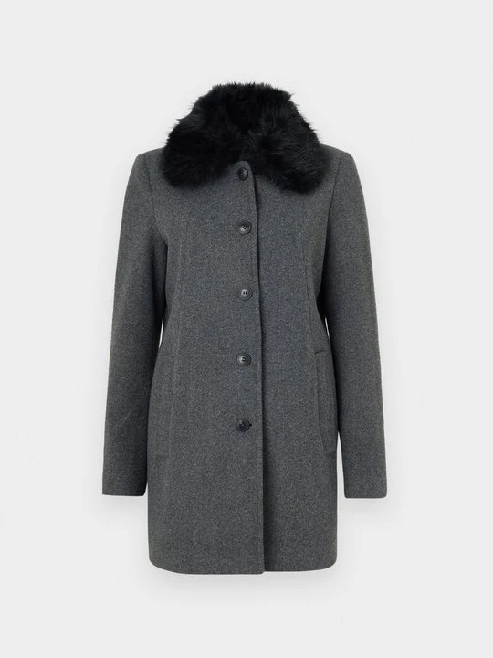 Zdjęcie produktu Klasyczny płaszcz Vero Moda ciemnoszary melanż