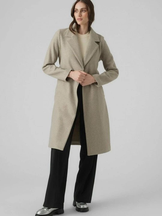Zdjęcie produktu Klasyczny płaszcz Vero Moda srebrny