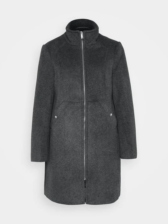 Zdjęcie produktu Klasyczny płaszcz Vero Moda ciemnoszary melanż