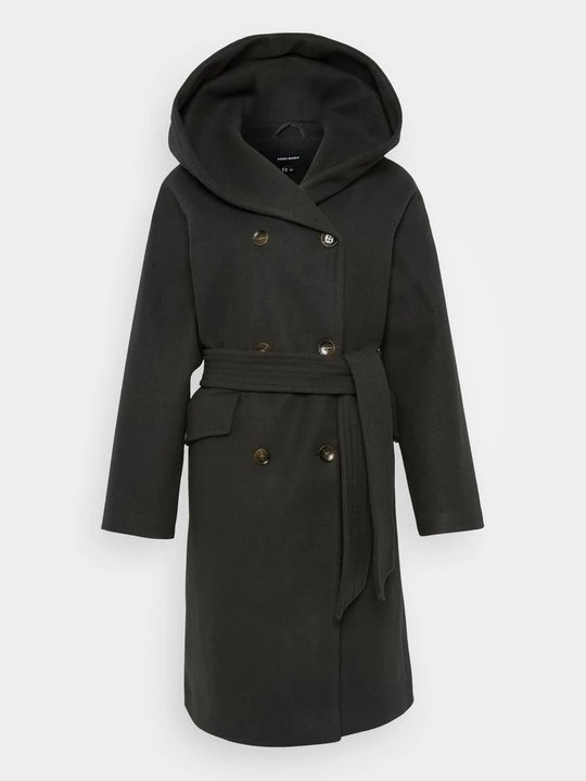 Zdjęcie produktu Klasyczny płaszcz Vero Moda ciemnozielony