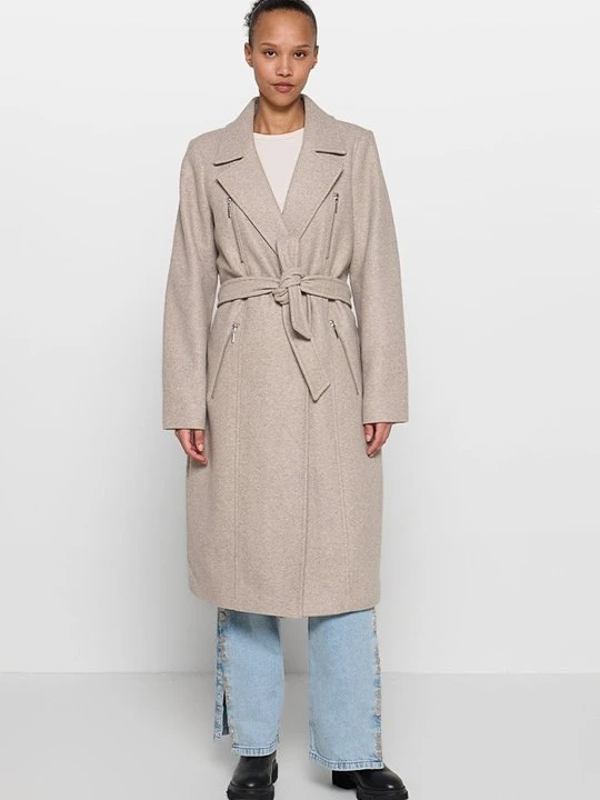 Zdjęcie produktu Klasyczny płaszcz Vero Moda beżowy