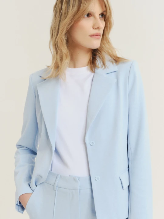 Zdjęcie produktu Klasyczny żakiet w kolorze baby blue Greenpoint