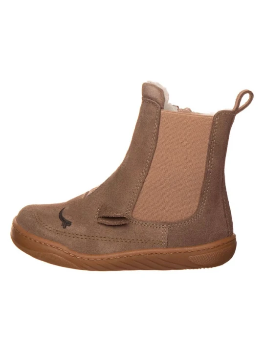 Zdjęcie produktu kmins Skórzane botki barefoot w kolorze brązowym rozmiar: 30