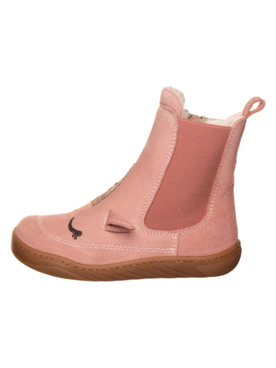 Zdjęcie produktu kmins Skórzane botki barefoot w kolorze jasnoróżowym rozmiar: 27