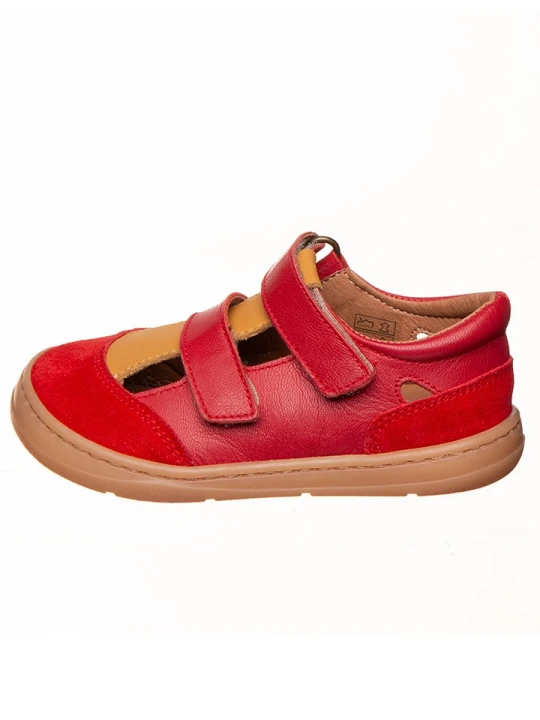 Zdjęcie produktu kmins Skórzane buty w kolorze czerwonym do chodzenia na boso rozmiar: 35