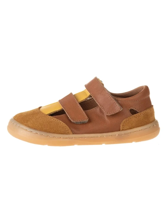 Zdjęcie produktu kmins Skórzane buty w kolorze jasnobrązowym do chodzenia na boso rozmiar: 26