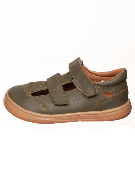 Zdjęcie produktu kmins Skórzane buty w kolorze khaki do chodzenia na boso rozmiar: 29