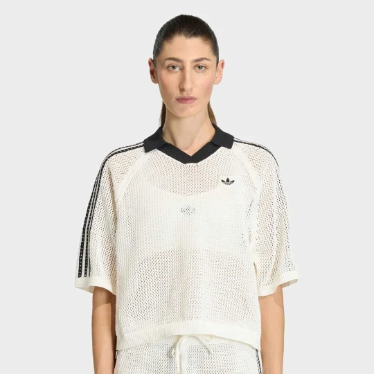 Zdjęcie produktu Knitted Crochet Polo adidas Originals beż