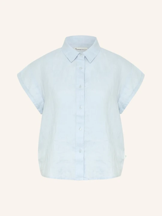 Zdjęcie produktu Knowledgecotton Apparel Bluzka Koszulowa Aster Z Lnu blau JASNONIEBIESKI