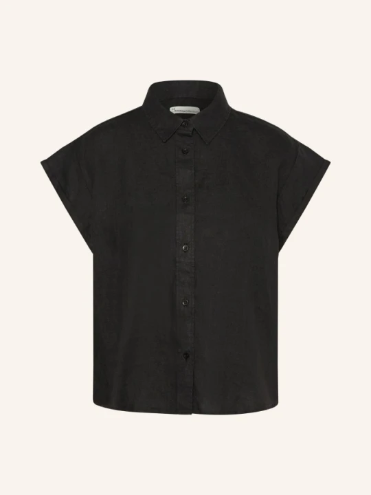 Zdjęcie produktu Knowledgecotton Apparel Bluzka Koszulowa Aster Z Lnu schwarz CZARNY