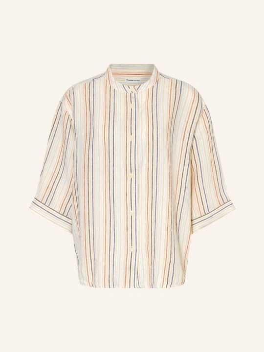 Zdjęcie produktu Knowledgecotton Apparel Lniana Bluzka Z Rękawami 3/4 beige