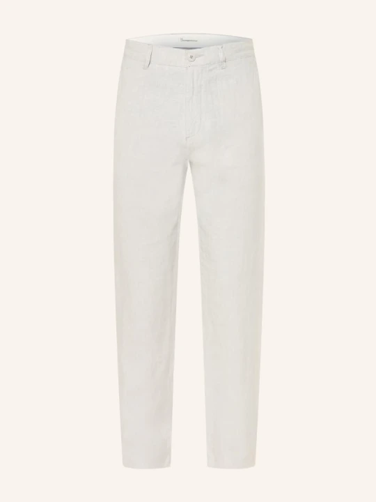 Zdjęcie produktu Knowledgecotton Apparel Lniane Spodnie Chino Chuck beige