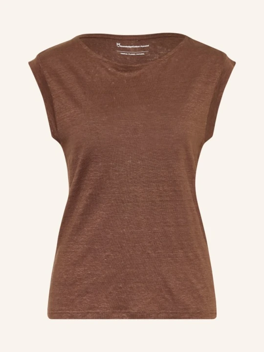 Zdjęcie produktu Knowledgecotton Apparel Top Z Lnu braun BRĄZOWY