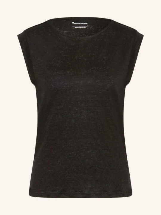 Zdjęcie produktu Knowledgecotton Apparel Top Z Lnu schwarz CZARNY
