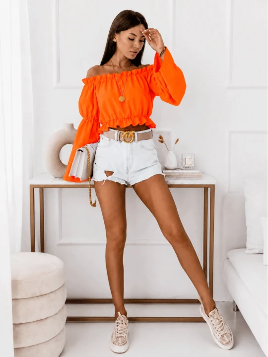 Zdjęcie produktu Kobieca bluzka hiszpanka LAVENA - orange  magmac 