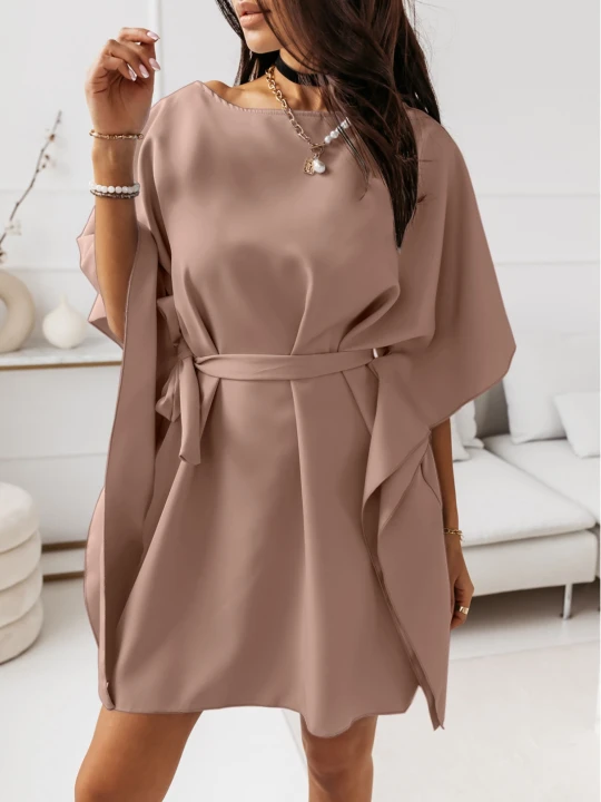 Zdjęcie produktu Kobieca sukienka nietoperz CANDICE - mocha mousse  magmac 