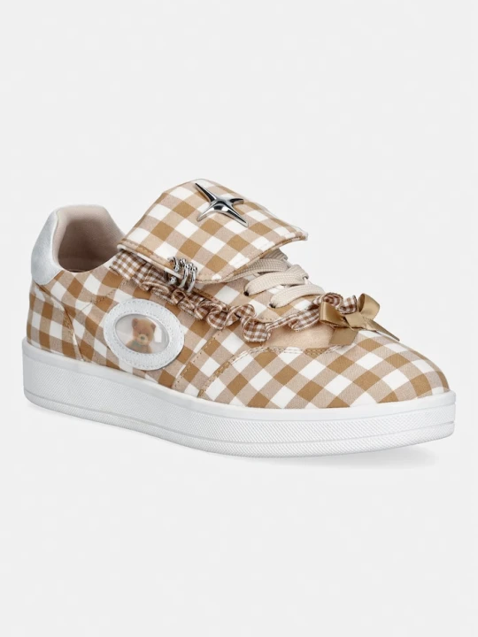 Zdjęcie produktu Koi Footwear Magic Teddy Bear Gingham Flat Shoes sneakersy damskie brązowy