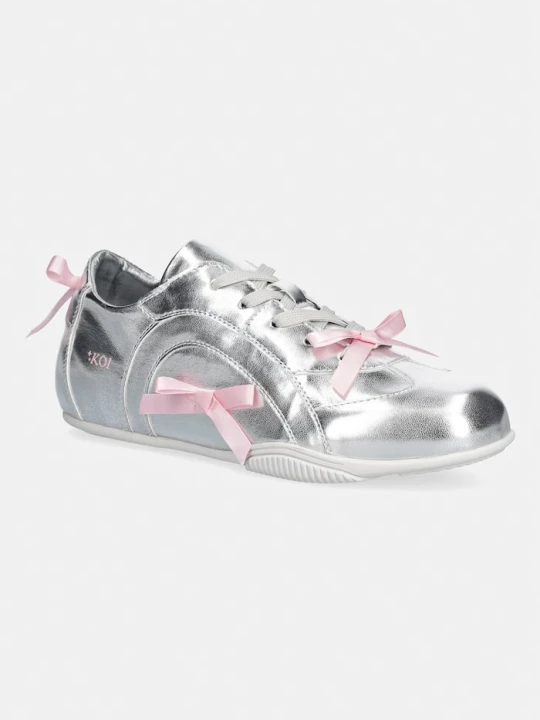 Zdjęcie produktu Koi Footwear Bambalina Cat Lace up Bow Pumps sneakersy damskie srebrny