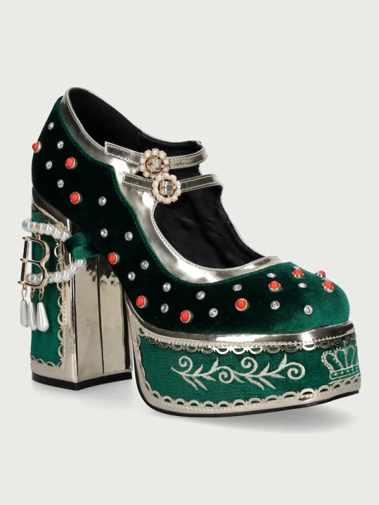 Zdjęcie produktu Koi Footwear czółenka Boleyns Revenge Bejewelled zielony