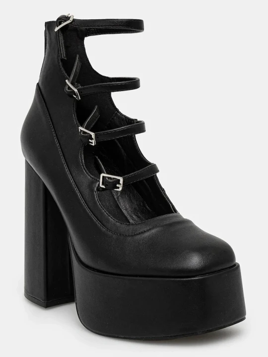 Zdjęcie produktu Koi Footwear czółenka GURREN BLACK STRAPPY PLATFORM HEELS