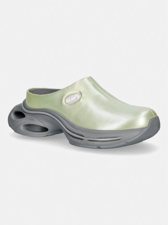 Zdjęcie produktu Koi Footwear klapki mules damskie Lime Waves Chunky Slip On zielony