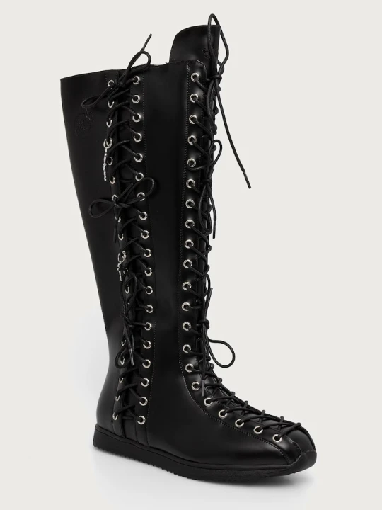 Zdjęcie produktu Koi Footwear Numinous Lace Up Charm Long Boots kozaki damskie czarny