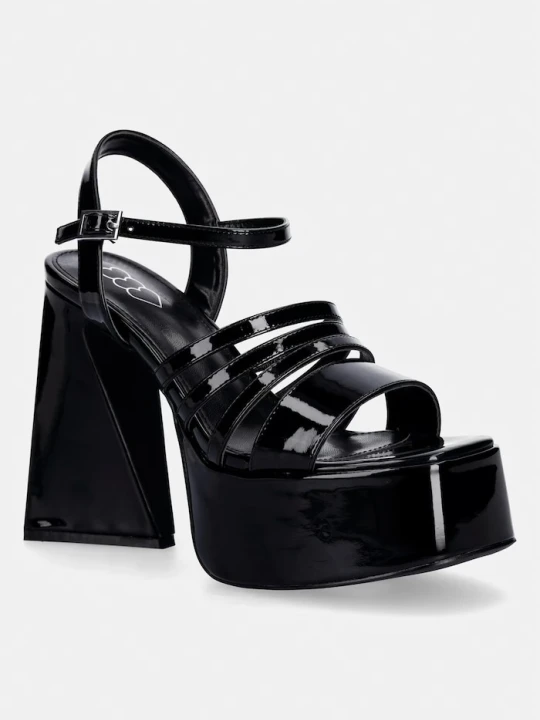 Zdjęcie produktu Koi Footwear sandały Dynasty All Black Platform Strappy Heels