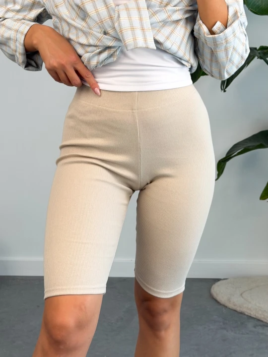 Zdjęcie produktu Kolarki Beżowe Prążkowane ClothStore