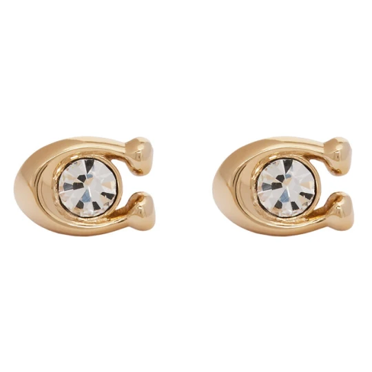 Zdjęcie produktu Kolczyki Coach Signature Stone Stud Earrings 37440614GLD110 Złoty