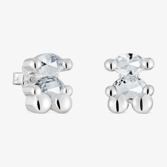 Zdjęcie produktu Kolczyki Color Bear 14 Mm Ze Srebra Z Kryształem Górskim Z Motywem Misia - Tous