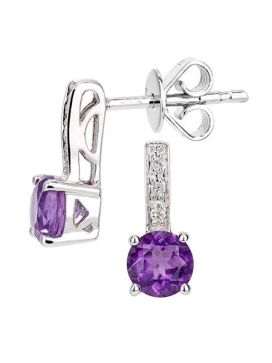 Zdjęcie produktu Kolczyki Diamant Exquis fioletowy
