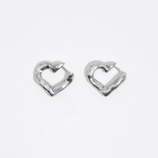 Zdjęcie produktu Kolczyki koła serce faktura srebrne BIMBA Y LOLA