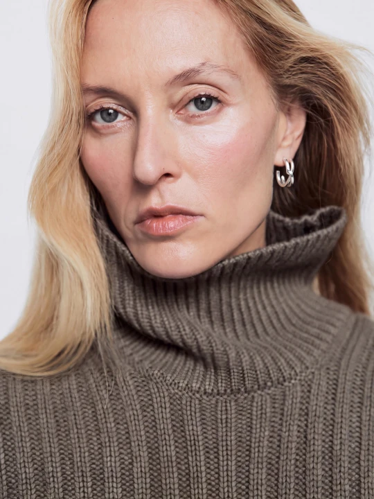 Zdjęcie produktu Kolczyki Koła Spirale - Limited Edition - Srebrny - Massimo Dutti - Female