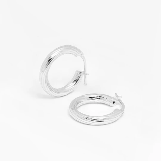Zdjęcie produktu Kolczyki kółka 1, 8 cm; srebrne Ania Kruk