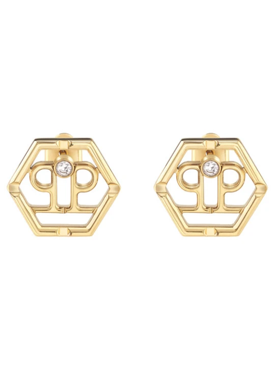 Zdjęcie produktu Kolczyki PHILIPP PLEIN Hexagon PJ2AA06EU Złoty