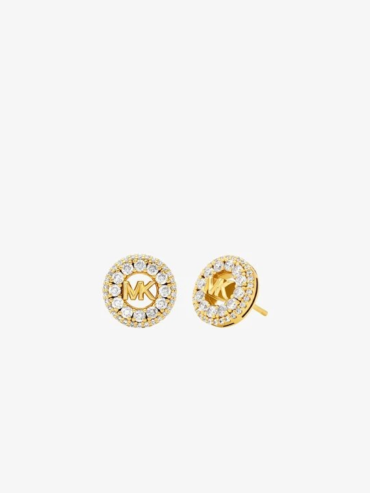 Zdjęcie produktu Kolczyki-sztyfty Fulton pokryte metalem szlachetnym z logo w stylu pavé Michael Kors ZŁOTY (Złoty)