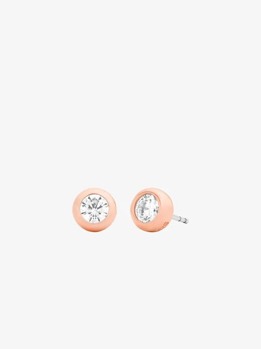 Zdjęcie produktu Kolczyki sztyfty z okrągłym kamieniem Michael Kors ROSE GOLD (Różowozłoty)