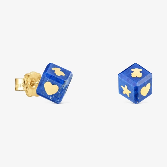 Zdjęcie produktu Kolczyki Z 14-Karatowego Złota Z Lapis Lazuli Cube - Tous niebieski