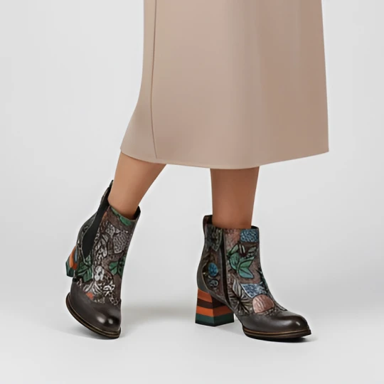 Zdjęcie produktu Kolorowe Botki Laura Vita Eleganckie Obuwie Damskie