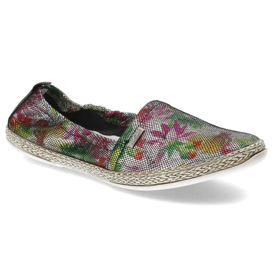 Zdjęcie produktu Espadryle damskie Lemar, wsuwane ze skóry naturalnej, czarne, 10012