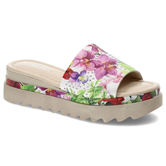 Zdjęcie produktu Kolorowe Klapki Venezia Wygodne Buty Damskie